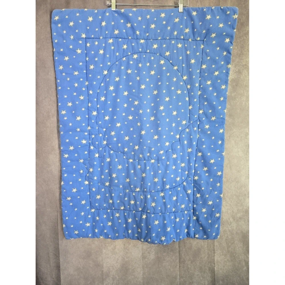 Baby Mickey Minnie Mouse Nursery Quilt Comforter Blanket Night Stars VTG 90s